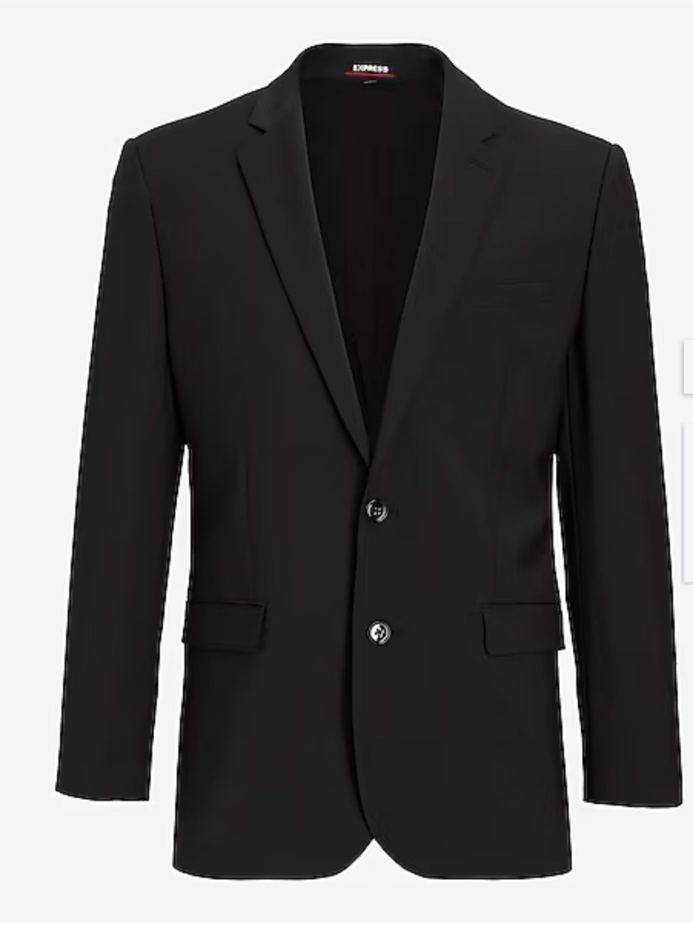 Express Men's Black Two-Button Notch Lapel Blazer